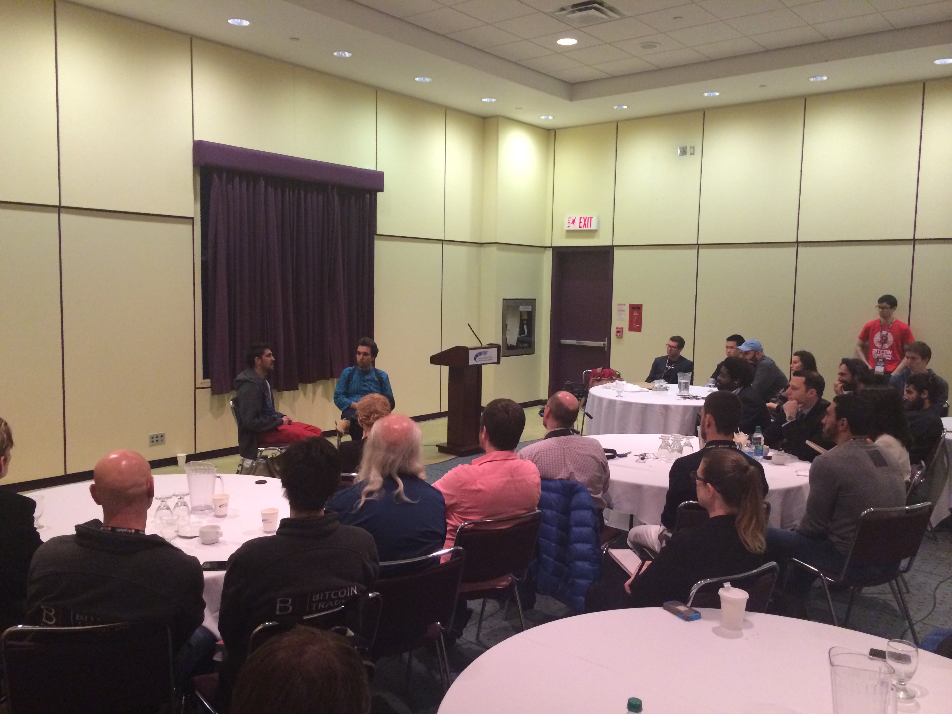 Amir Taaki and Adam B. Levine at Bitcoin Expo 2014